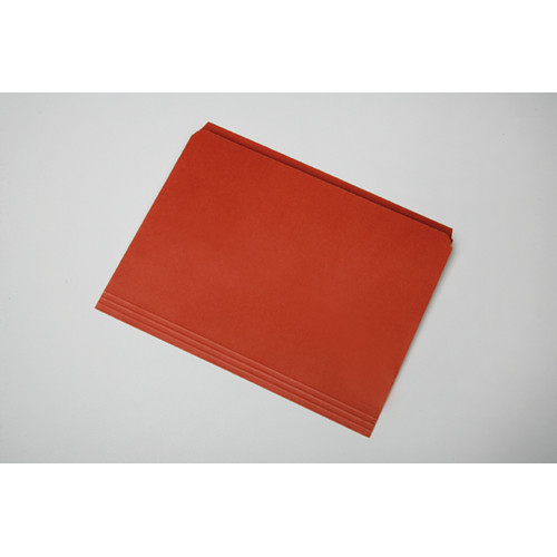 Straight Cut Stained File Folders - Letter Size, Orange, NSN 7530