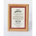 Style E - Frames, 11" x 14", Velcro, 12 per Box, Clear Oak, NSN 7105-01-440-6066