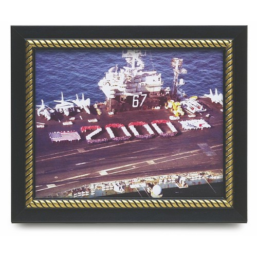 Two Regular Postcard Frame Kit., 11-1/4 x 14-1/4., Black Aluminum Frame.  Choose 2 mat colors. 1