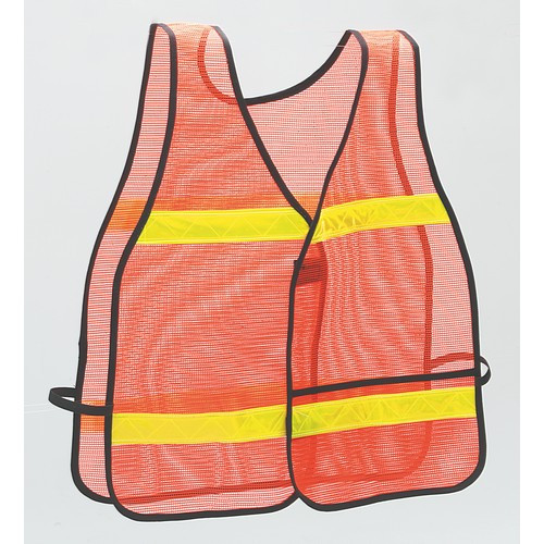 Orange Reflective Polyester Safety Vest Reflective by Warnweste Unisize DO1T