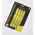 Retractable Chisel Tip Highlighter - 4 Pack, Yellow Ink, NSN 7520-01-554-8209