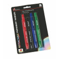 Retractable Permanent Marker-Chisel Tip, 4 Color Set, Black, Blue, Red, Grn Ink, NSN 7520-01-554-9540