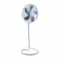 16" Three-Speed Adjustable Oscillating Floor Fan, Metal and Plastic, White