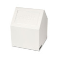 Floor Model Sanitary Napkin Receptacle, 9w x 9d x 11-1/2h, White Finish