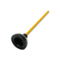 Plunger for Drains or Toilets, 20 Handle with 4h x6 Diameter Rubber Plunger