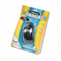 Optical Mouse, Antimicrobial, Five-Button/Scroll, Programmable, Black/Silver