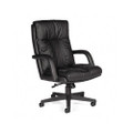 Series Leather High-Back Swivel/Tilt Chair with Arms, Black
