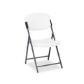 Rough `n` Ready Polyethylene Folding Chair with Steel Frame, Platinum