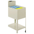 Standard Locking Mobile Tub File, Letter Size, 13-1/2w x 19-1/4d x 28h, Putty