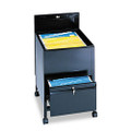 Locking Mobile Tub File With Drawer, Legal Size, 20w x 26d x 28h, Black