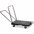 Utility-Duty Home/Office Cart, 250 lb Capacity, 20-7/8 x 31-3/4 Platform, BK