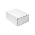 Corrugated Cardboard Die-Cut Folded Mailing Box, 10 x 14 x 5-1/2, White