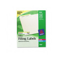 Self-Adhesive Laser/Ink Jet File Folder Labels, Yellow Border, 1500/Box