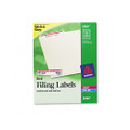 Self-Adhesive Laser/Ink Jet File Folder Labels, Red Border, 1500/Box