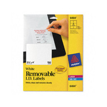 Self-Adhesive Removable Laser I.D. Labels, 3-1/3 x 4, White, 150 per Pack - The ArmyProperty Store