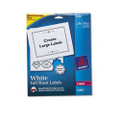 Laser Address Labels w/Smooth Feed Sheets, 8-1/2W x11, White, 25/Pack