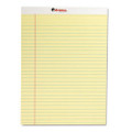 Perforated Edge Writing Pad, Legal/Margin Rule, Letter, Canary, 50-Sheet, Dozen