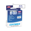 D1 Tape Cartridge f/Electronic Label Makers, 3/4in x 23ft, Blue on White