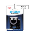 D1 Flexible Nylon Label Maker Tape, 1/2in x 12ft, Black on White