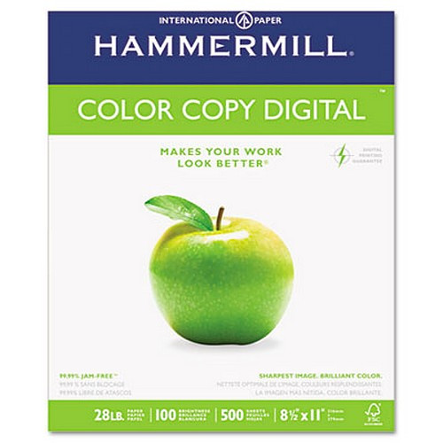 Hammermill Color Copy Paper, White, 100 brightness, 8.5 x 11, 28 lbs