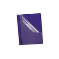 Clear Front Report Covers, 3-Tang, Royal Blue, Coated Back Cover, 25/box