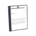 Clear Front Report Covers with Dark Blue Leatherette Back, 25 per Box