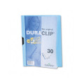Duraclip Clear Front Vinyl Report Cover, 30-Sheet Capacity, Light Blue