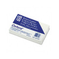 Unruled Index Cards, 3 x 5, White, 100 per Pack