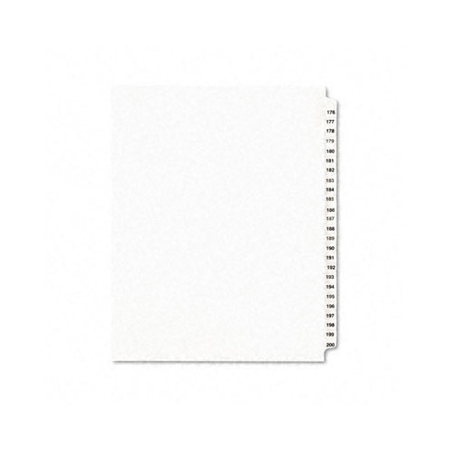 25-Tab Total of 50 Each Avery : Allstate-Style Legal Side Tab Dividers 176-200 25 -:- Sold as 2 Packs of White 25 / Letter 