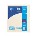 Untabbed Double Pocket Manila Dividers, 9.25 x 11.125, 5/pack