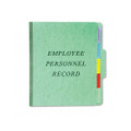 Vertical Personnel Folders, 1/3 Cut, Top Tab, Letter, Green, 10/box