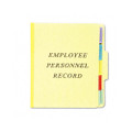Vertical Personnel Folders, 1/3 Cut, Top Tab, Letter, Yellow, 10/box