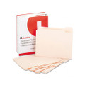 File Folders, 1/5 Cut Assorted, 2-Ply Top Tab, Letter, Manila, 100/bx