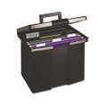 Portable File Storage Box, Letter, Plastic, 14-7/8 x 11-3/4 x 11-1/4, Black