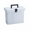 Portafile File Storage Box, Letter, Plastic, 14-7/8 x 7-3/8 x 11-7/8, Granite