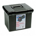 Portafile File Storage Box, Letter, Plastic, 14-7/8 x 12-1/8 x 11-7/8, Black