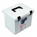 Portafile File Storage Box, Letter, Plastic, 14-7/8 x 12-1/8 x 11-7/8, Granite