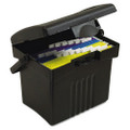 Portable Storage Box, Letter Size, 14w x 11-1/4d x 14-1/2h, Black