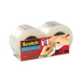 Scotch Tear-By-Hand Packaging Tape, 2" x 50 Yards, 1-1/2" Core, Clear, Two/Box