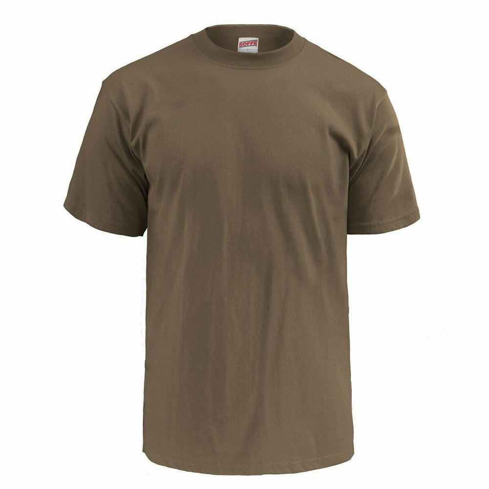 Army Brown T Shirt 7 (3Pack) TShirt, Brown, NSN 8420011121476, Large, for BDU/DCU