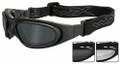 Wiley-X GOGGLES SG-1, Smoke Grey - Clear/Matte Black - Asian Fit, P/N: SG-1M