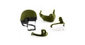 REVISION OLIVE GREEN BATLSKIN VIPER A1 HELMET - COMPLETE SYSTEM - EXTRA LARGE