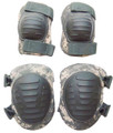 KNEE & ELBOW PAD SET (KEPS), NSN 8465-01-599-7047 OR 8415-01-F00-2100, ACU PATTERN (UCP), ONE SIZE FITS ALL