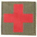Red Cross Patch, Coyote Tan, w/hook and loop, 90RC00CT