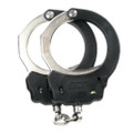 Restraints, Chain Handcuffs, Steel, Black, 2 Pawl (Blue - Security), P/N 46101