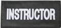 Instrctor Patch, White on Black, with Hook & Loop, 2.5" x 5.5", 90IN02WB
