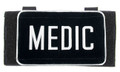 Medic Patch, White on Black, with Hook and Loop, 2.5" x 5.5", 90IN03WB