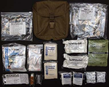LOT of 2 USMC Individual First Aid Kit Pouch IFAK Coyote TAN BUCKLE VGC EXC 