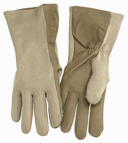 US MILSPEC Summer Flyers 11 - XL, Tan Nomex Flight Gloves 