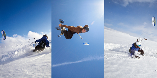 HQ Montana 7 Snowkiting Jump